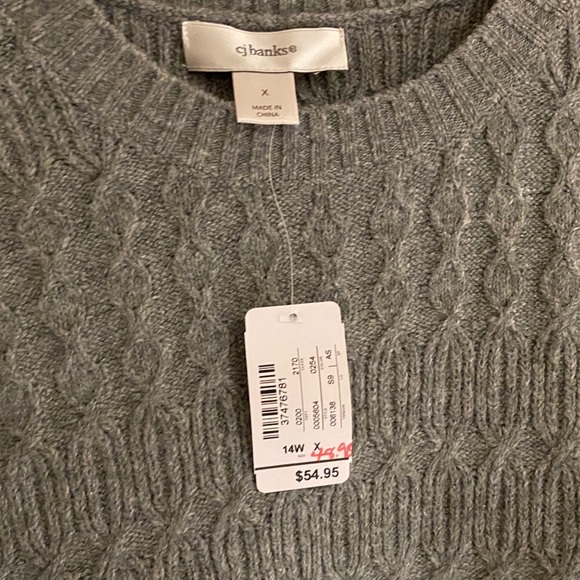 CJ Banks size 14 Crew Neck Sweater NEW Gorgeous! Great gift! - Picture 7 of 9